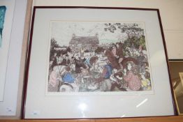 Sheila Horton, The September Ride, coloured print, number 19 of 100,framed and glazed