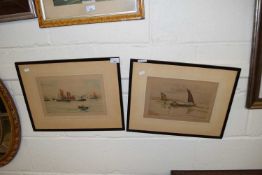 Henry Walker two coloured prints, shipping scenes