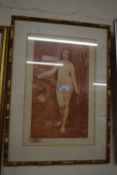 Monochrome print of a nude