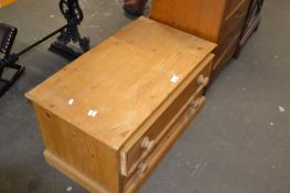 Pine two drawer chest of drawers