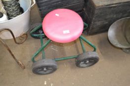 Wheel along garden stool