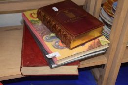 Books to include Scotts Poetical Works in leather and gilt binding and others