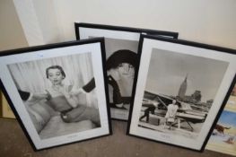 Three reproduction John Rawlings and others black and white Vogue prints, framed and glazed