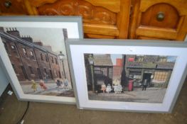 Ralph Sweeney two coloured prints 'Sunday Morning' and 'Ring-a-Roses'