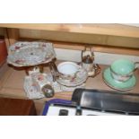 Mixed Lot: Cake stand, tea wares etc