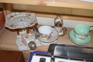 Mixed Lot: Cake stand, tea wares etc