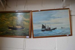 Marine Interest: Oil on board depicting fishing boat "Young Elizabeth"