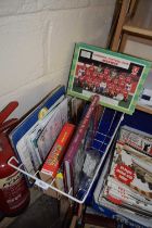 Quantity of footballing books, Liverpool Football Club jigsaw and various shoot out football cards