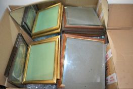 Quantity of assorted picture frames and a wall mirror