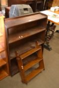 Three tier free standing book shelf together with a small wall mounted book shelf