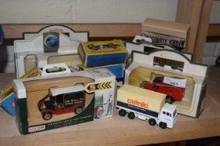 Quantity of assorted toy vans and trucks