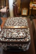 Modern leopard print suitcase