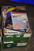 Two boxes of assorted magazines and journals on ship modelling