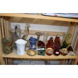 Mixed Lot: Assorted glass paperweights, animals and other items