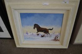 Study of a horse in the snow