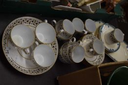 Quantity of gilt decorated tea wares and others