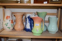 Six assorted jugs