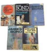 A collection of vintage paperback James Bond (Ian Fleming) books by Pan, various impressions, to