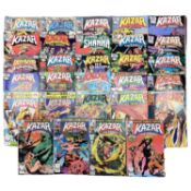 A collection of 1981 - 1983 Ka-zar The Savage comic books by Marvel. Issues: 1-26 / 28-29 / 31