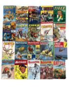 A collection of vintage Boys Adventure Annuals, to include: - Valiant - Tiger - The Victor Book -