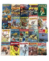A collection of vintage Boys Adventure Annuals, to include: - Valiant - Tiger - The Victor Book -