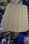 Table lamp with the baluster body decorated in Satsuma style with shade