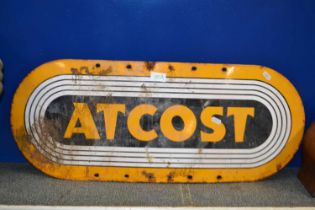 An Atcost oval enamel sign