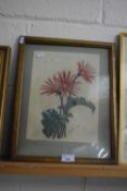 Floral study by R J Gladwell, framed and glazed