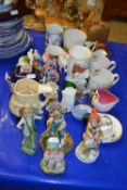 Group of ceramic items, various mugs, Imari vase (a/f) other small figurines