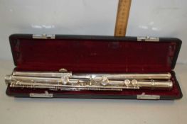 Boxed flute marked Jupiter KHS Musical