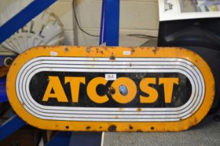 An Atcost oval enamel sign