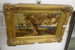 Reproduction oil on canvas in gilt frame