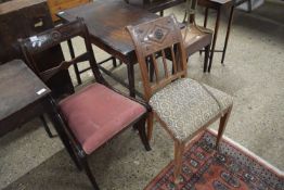 Two various dining chairs