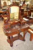 Late Victorian dressing table with adjustable mirrored back