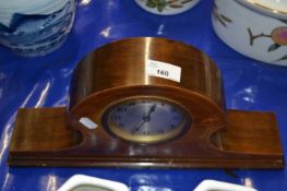 Edwardian mantel clock with stringing inlay