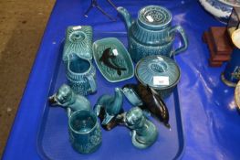 Group of ceramic items by Sadler and others including a Poole Pottery model of a dolphin and a