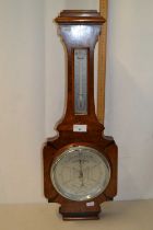 Art Deco style barometer and thermometer