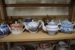 Quantity of assorted teapots