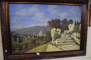Reproduction view of Florence, framed