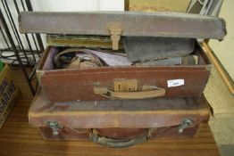 Two suitcases and a quantity of varied Bygones