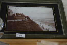 Vintage photograph of Mundesley, framed