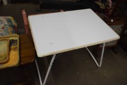 White folding picnic table