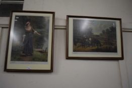 Two reproduction Pears annual prints, framed
