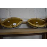 Pair of Marquise shaped wall lights