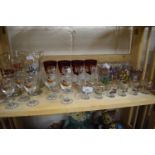 A quantity of assorted decorative glass ware