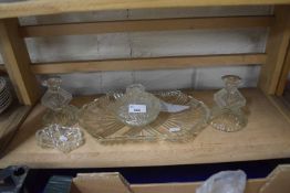 Mid 20th Century five piece glass dressing table set