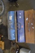 Two metal tool boxes and a wooden one (3)