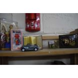 Mixed Lot: Model Morris Minor, Mr Smash clockwork walking martian and other items