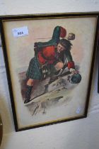 McKenzie, reproduction print of a Scotsman, framed