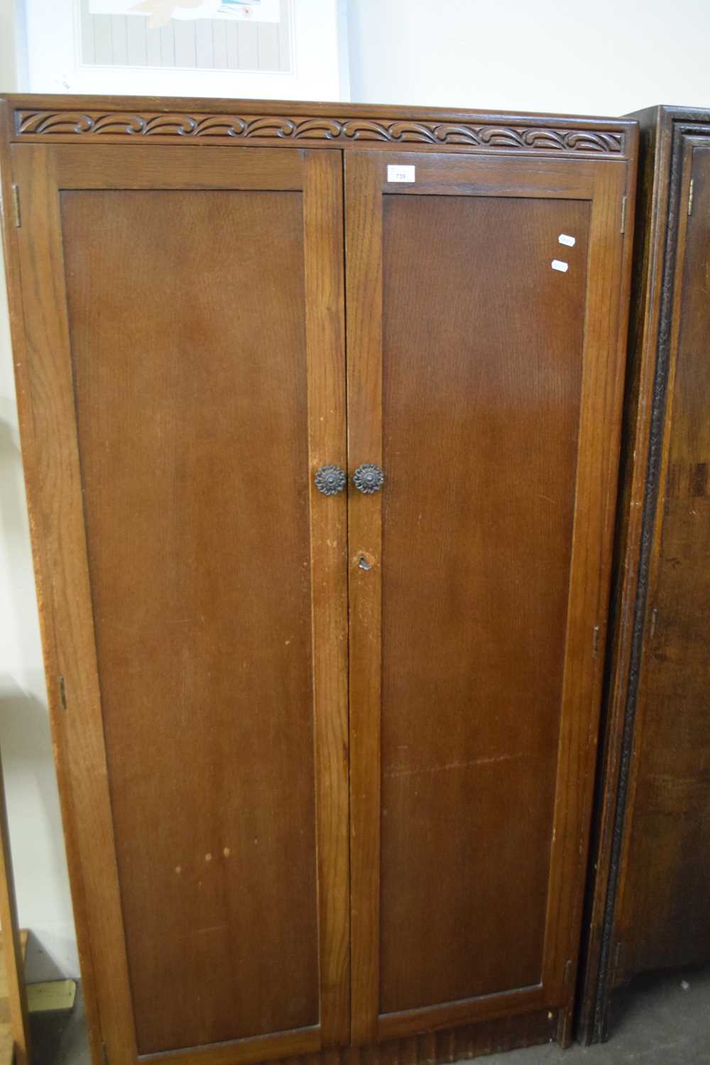 Stained pine wardrobe